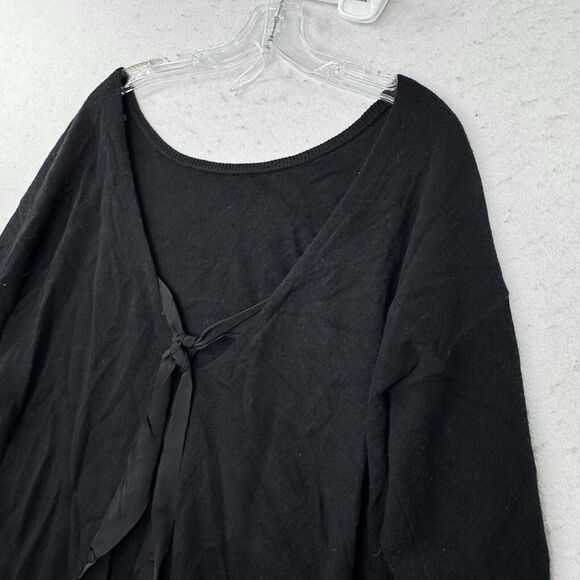Trina Turk Wool‎ & Cashmere Blend Black Pullover Sweater Womens XL Cutout Soft - Picture 9 of 12